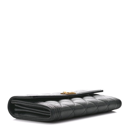 Chanel Caviar Quilted Large Boy Gusset Flap Wallet Black 4 of 13