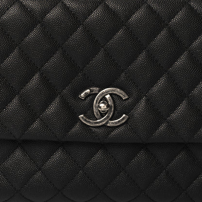 Chanel Caviar Lizard Quilted Small Coco Handle Flap Black 8 of 11