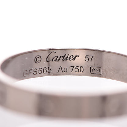 Cartier 18K White Gold 3.5mm LOVE Wedding Band Ring 57 8 4 of 5