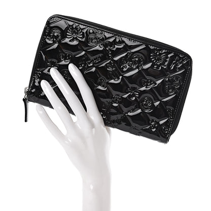 Chanel Patent Calfskin Lucky Symbols Zip Around Wallet Black 2 of 9