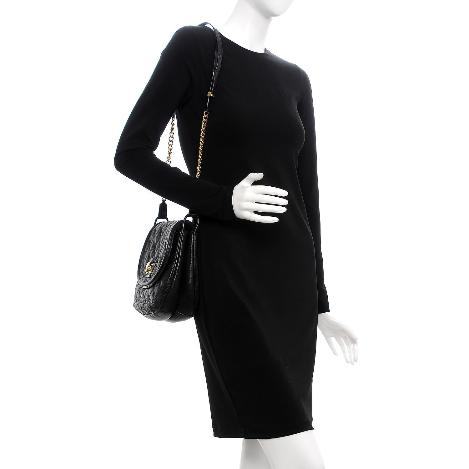 Marc Jacobs Lacquered Lambskin Cooper Black 2 of 17