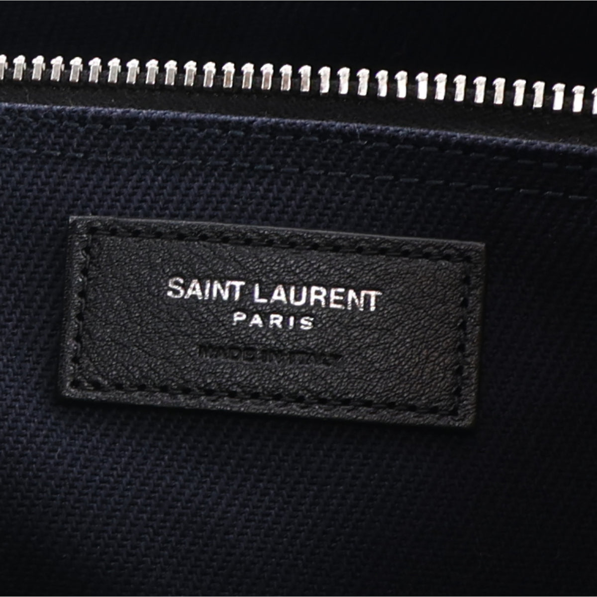 Linen Calfskin Rive Gauche Tote Navy
