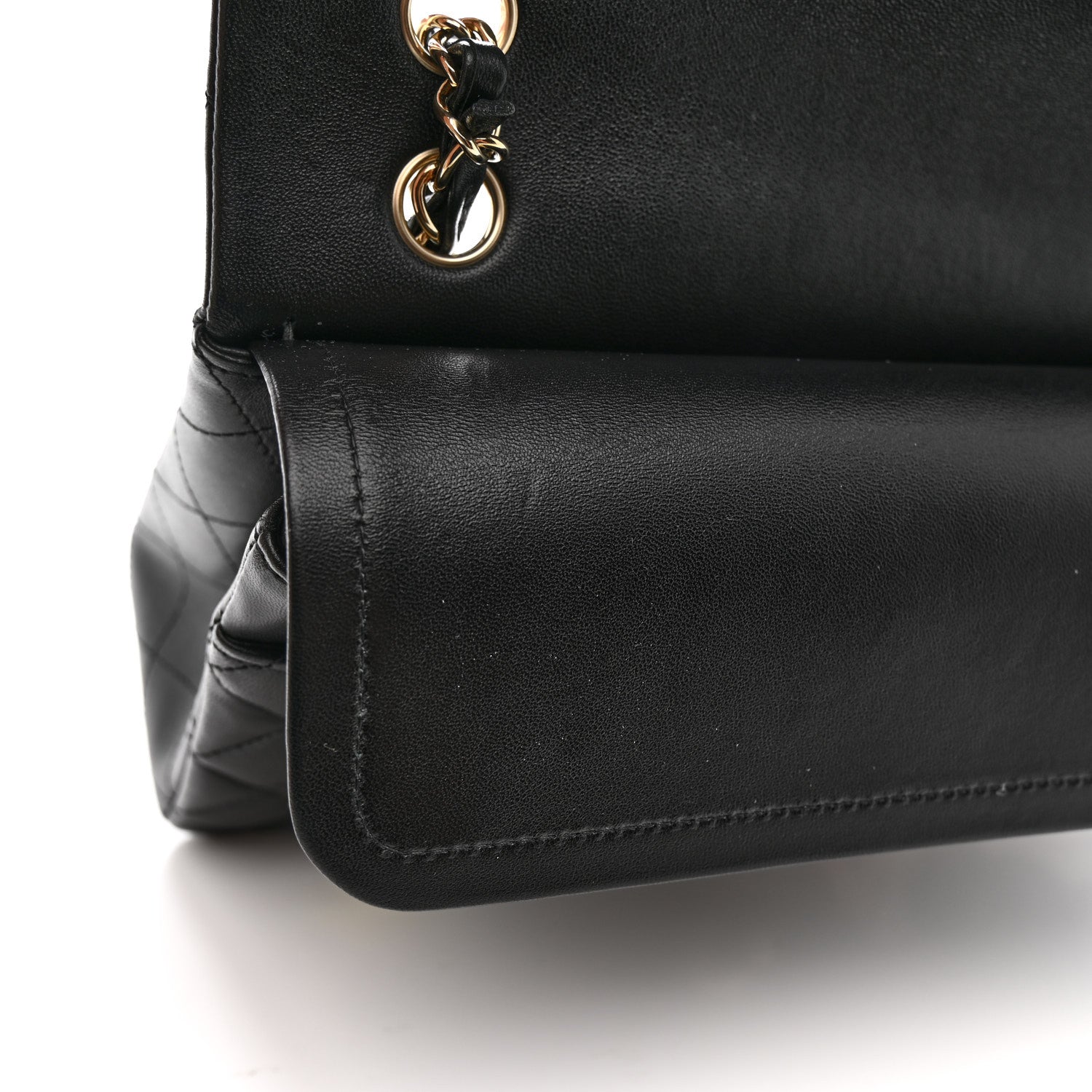 Chanel Lambskin Quilted Medium Hollywood Charms Double Flap Black 12 of 14