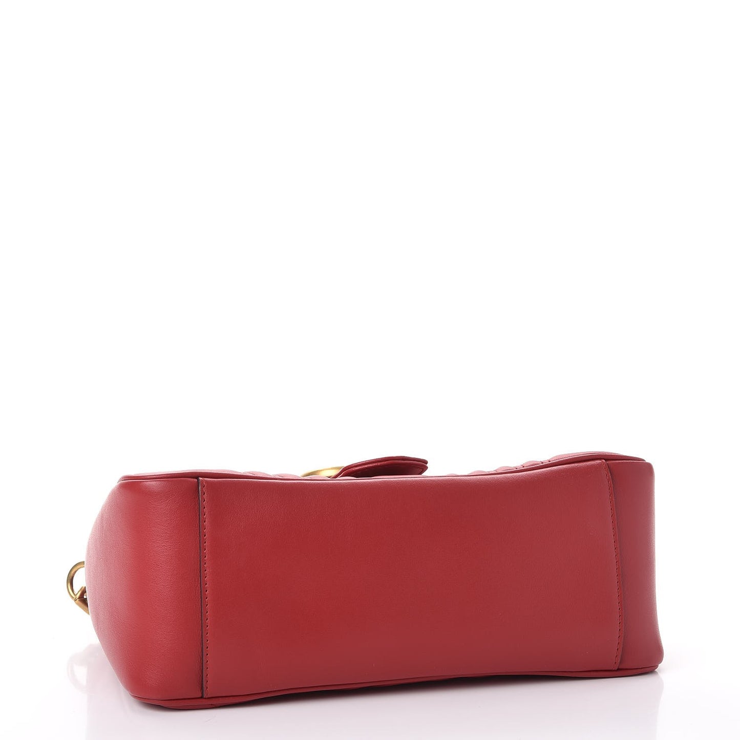 Calfskin Matelasse Small GG Marmont Top Handle Shoulder Bag Hibiscus Red