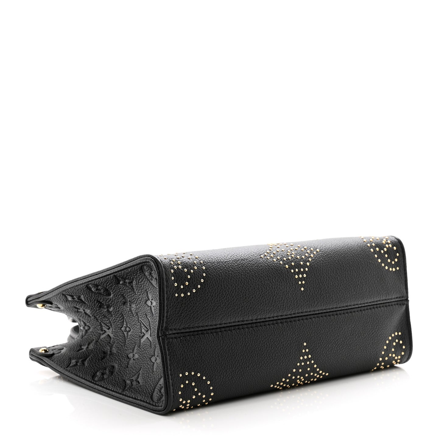 Grained Calfskin Studded Monogram Giant Onthego PM Black
