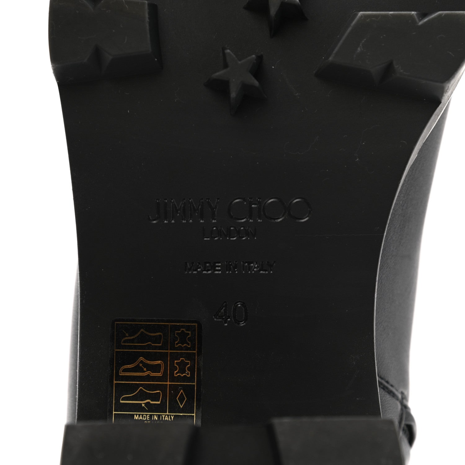 Jimmy Choo Grained Calfskin Crystal Embellished Mava Boots 40 Black 6 of 11