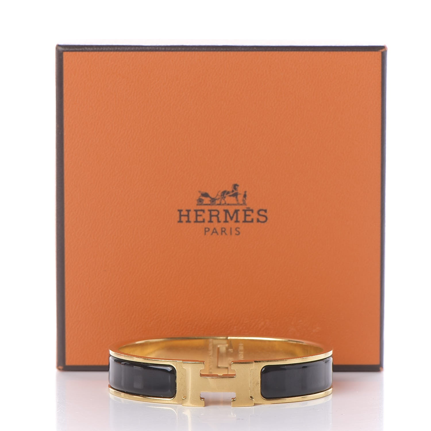 Hermes Enamel Narrow Clic Clac H Bracelet PM Black 6 of 6