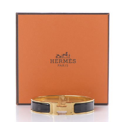Hermes Enamel Narrow Clic Clac H Bracelet PM Black 6 of 6
