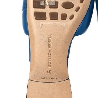 Bottega Veneta Nappa Quilted Rubber Lido Flat Sandals 40 Pacific 6 of 7