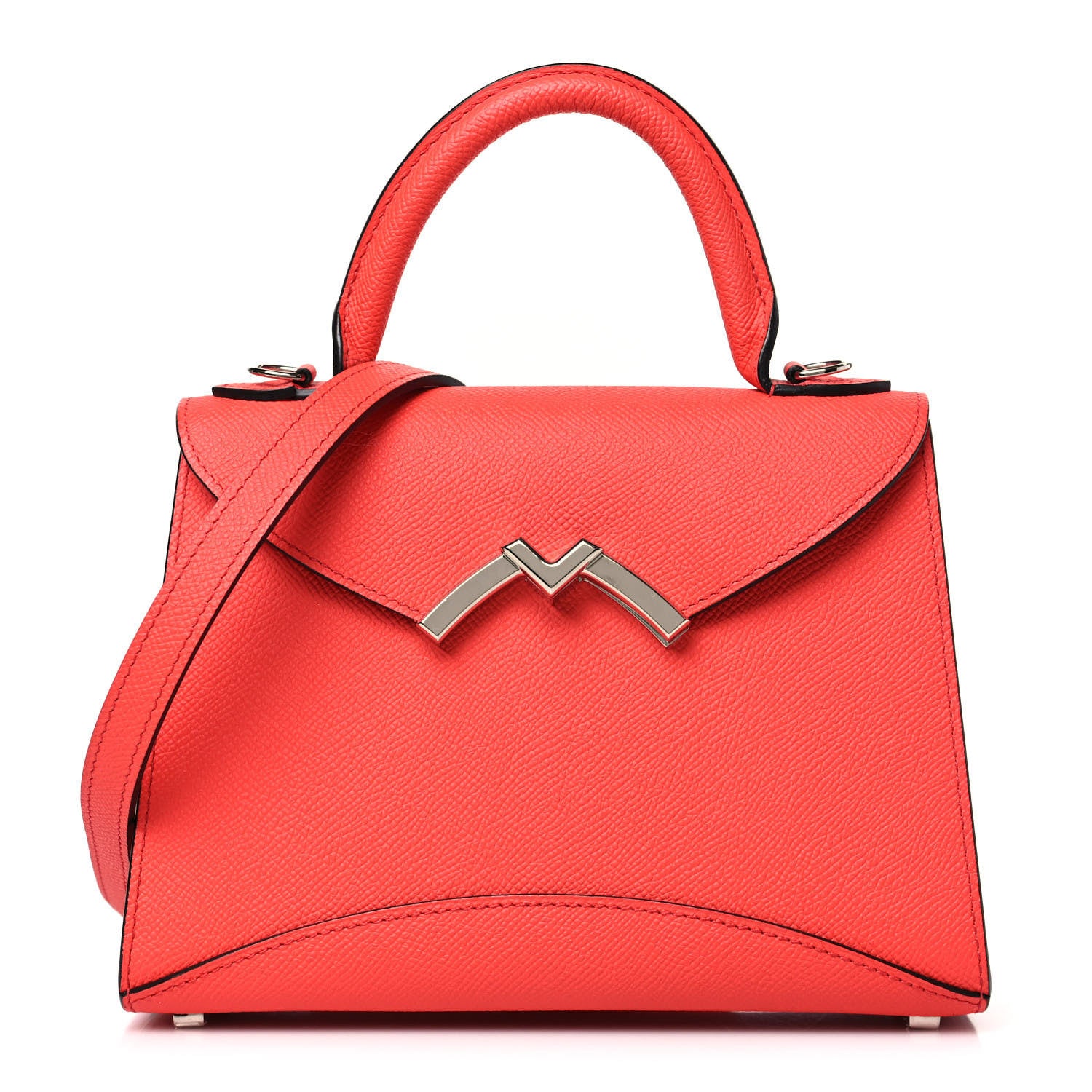 Moynat Carat Calfskin Gabrielle BB Coral 1 of 8