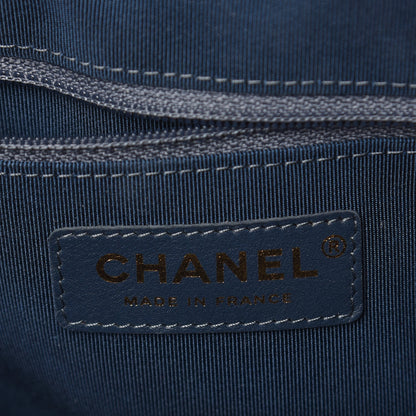 Chanel Calfskin Quilted Daily Chevron Camera Case Navy Blue 6 of 8