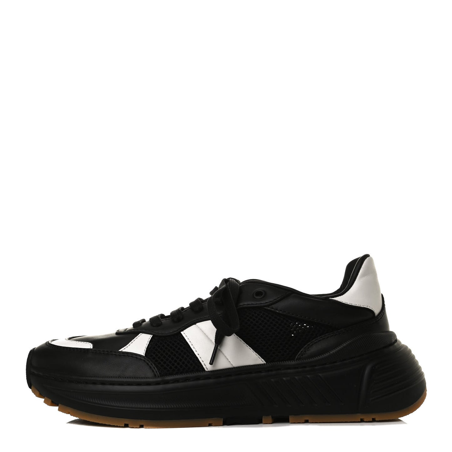 Calfskin Technical Mesh Speedster Sneakers 42 Black