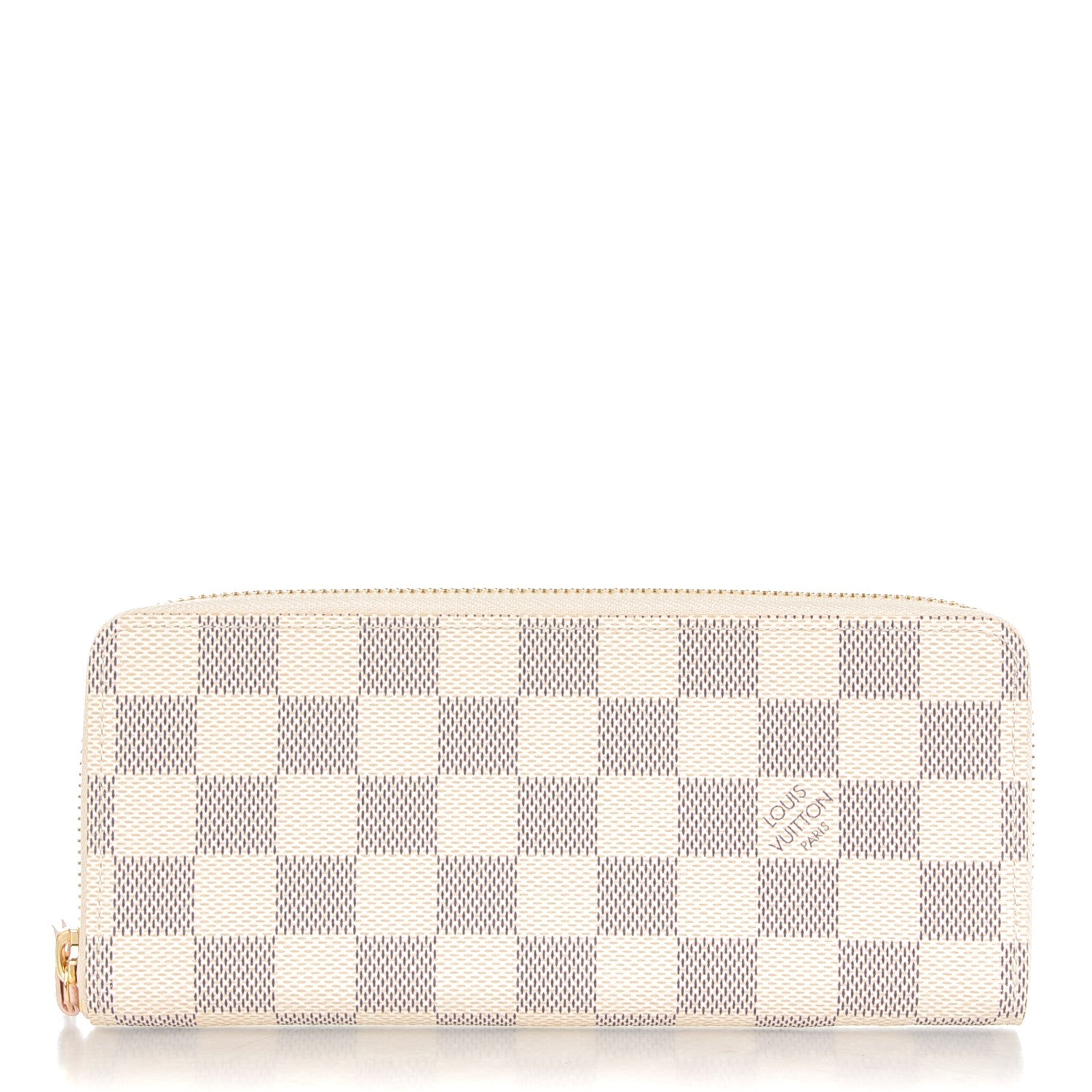 Louis Vuitton Damier Azur Clemence Wallet Rose Ballerine 1 of 9