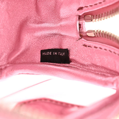 Miu Miu Metallic Nappa Plexi Vinyl Mini Top Handle Crossbody Rosa Mordore 6 of 10