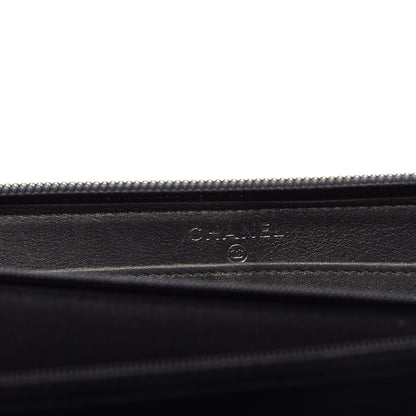 Chanel Metallic Calfskin Large Timeless CC Zip Around Wallet Argent Fonce 6 of 11