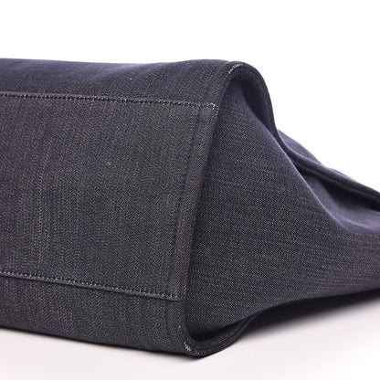 Chanel Denim Large Deauville Tote Dark Blue 9 of 13