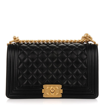 Chanel Lambskin Quilted Medium Boy Flap Black 1 of 7