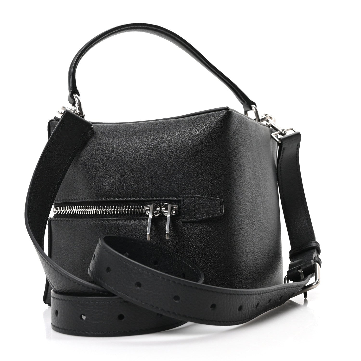 Balenciaga Dolly Calfskin 4X4 Shoulder Bag Black White 4 of 19