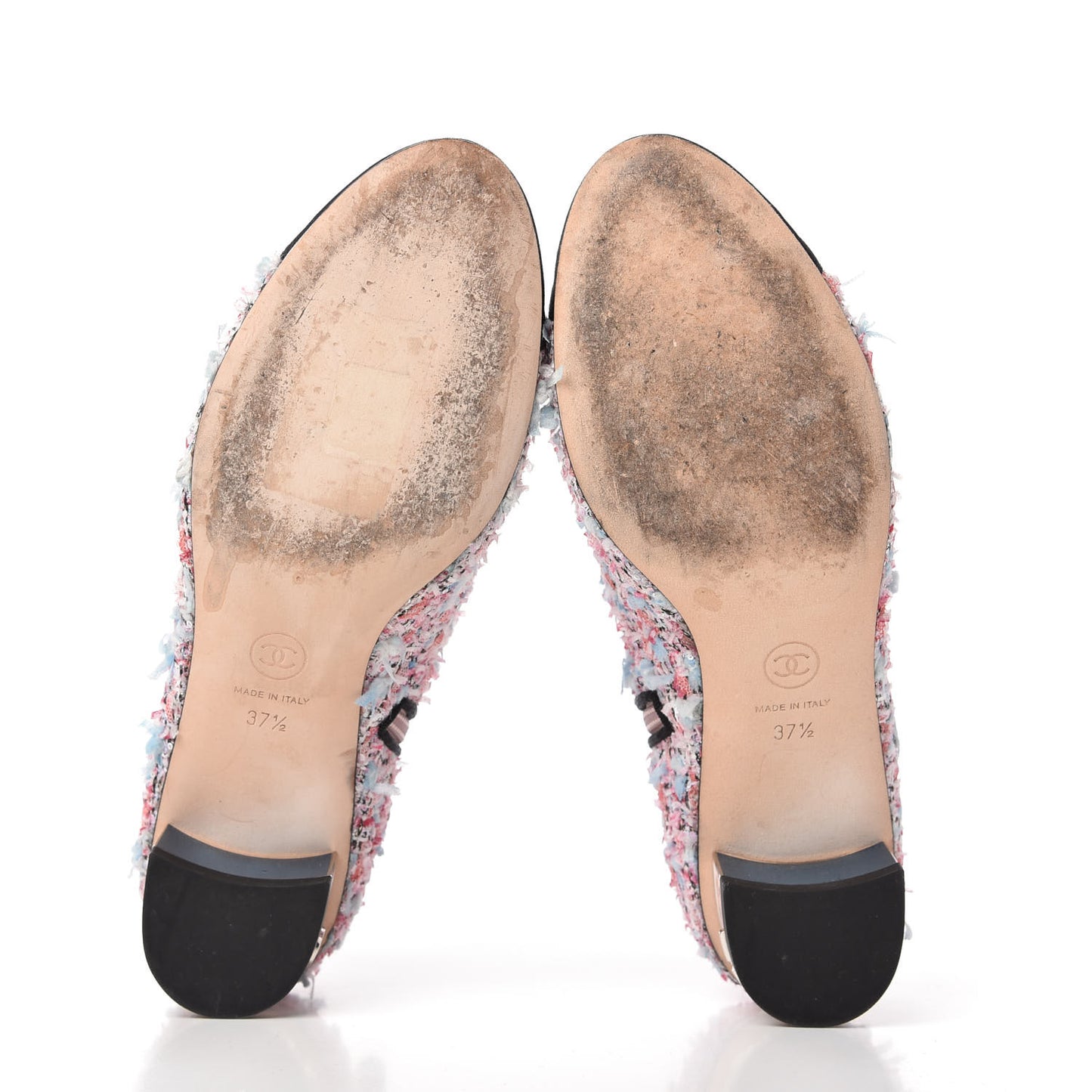 Tweed Cap Toe CC Short Boots 37.5 Pink Blue Black
