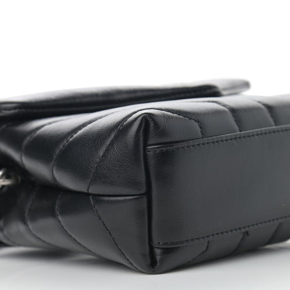 Saint Laurent Calfskin Y Quilted Monogram Toy Loulou Crossbody Bag Black 5 of 12