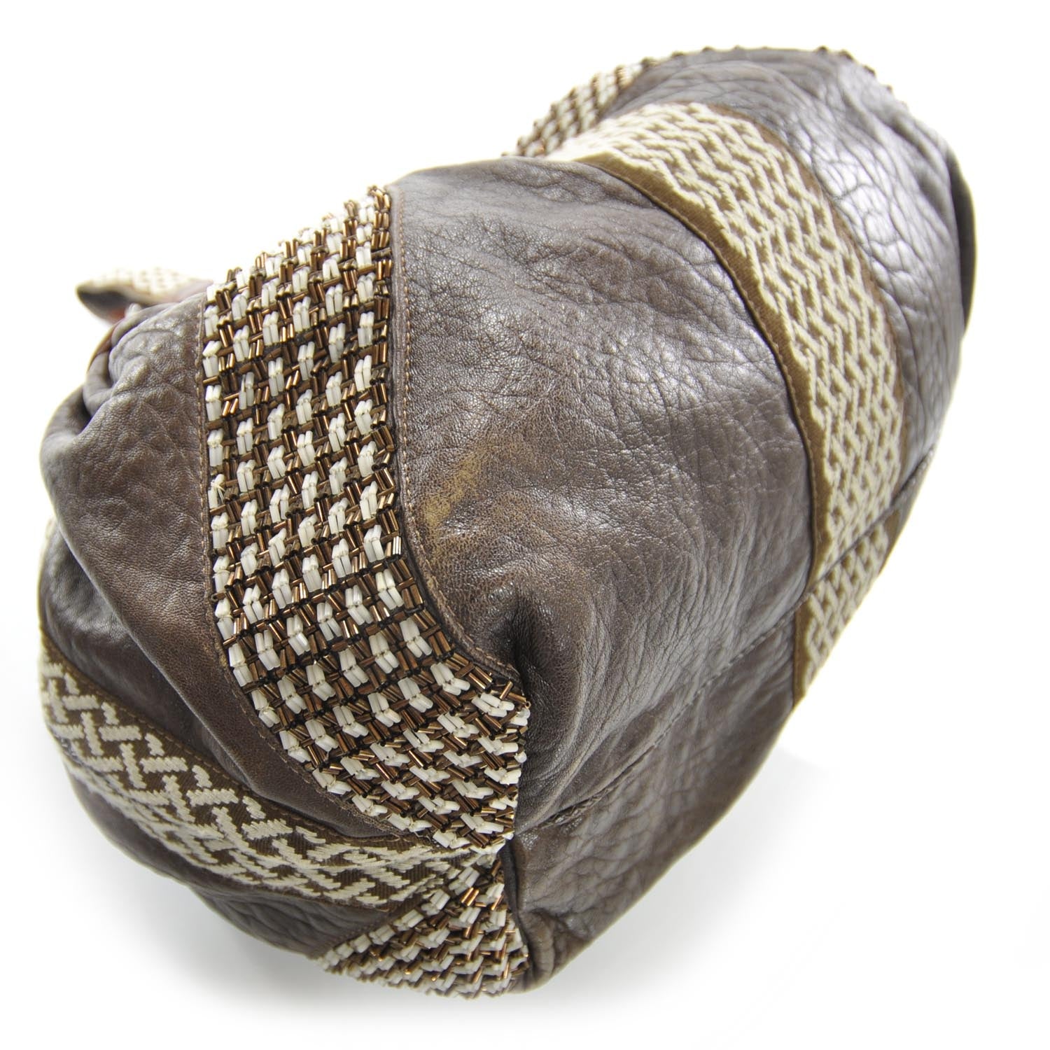 Fendi Nappa Embroidered Spy Cognac Avorio 5 of 12