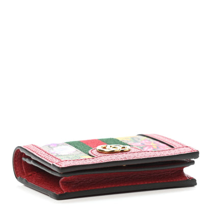 Gucci GG Supreme Monogram Flora Web Ophidia Card Case Red 3 of 4