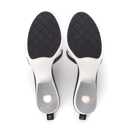 Chanel PVC Lambskin Logo Mules 37 Black 6 of 10