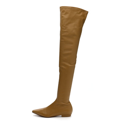 Bottega Veneta Cocktail Stretch Nappa Almond Boots 37.5 Fudge 1 of 13