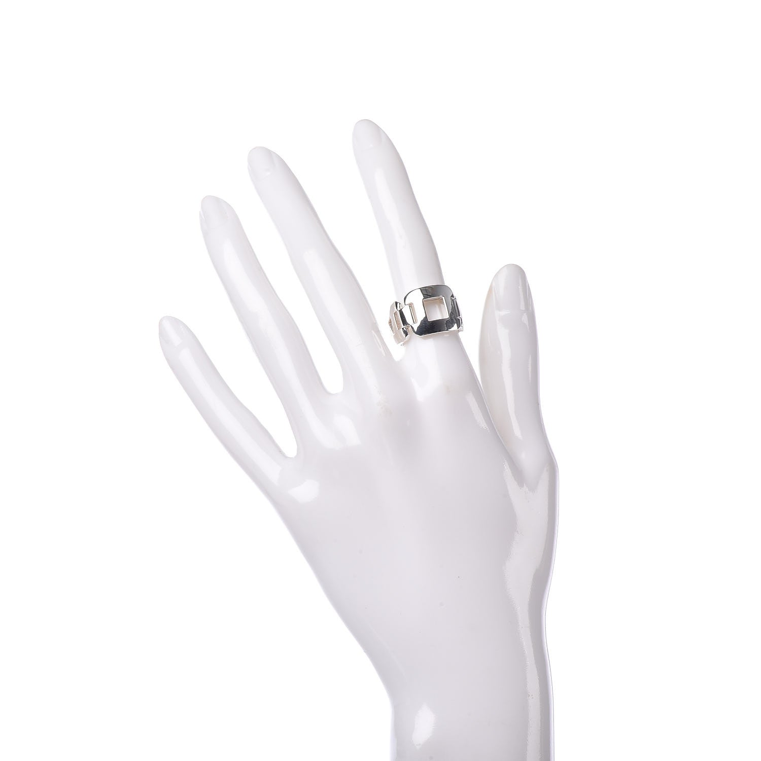 Hermes Sterling Silver Bague Hera Ring 50 5.5 2 of 5