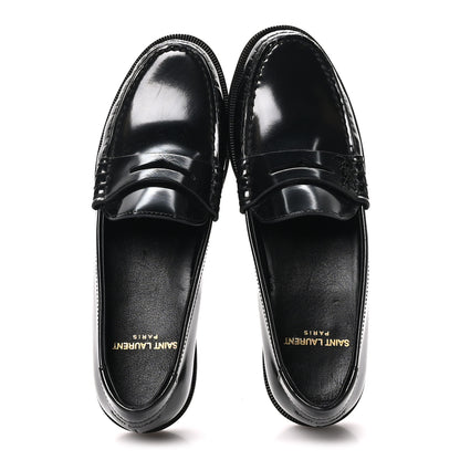 Saint Laurent Magnum Lux Chunky Le Loafer Penny Slippers 35.5 Black 2 of 9