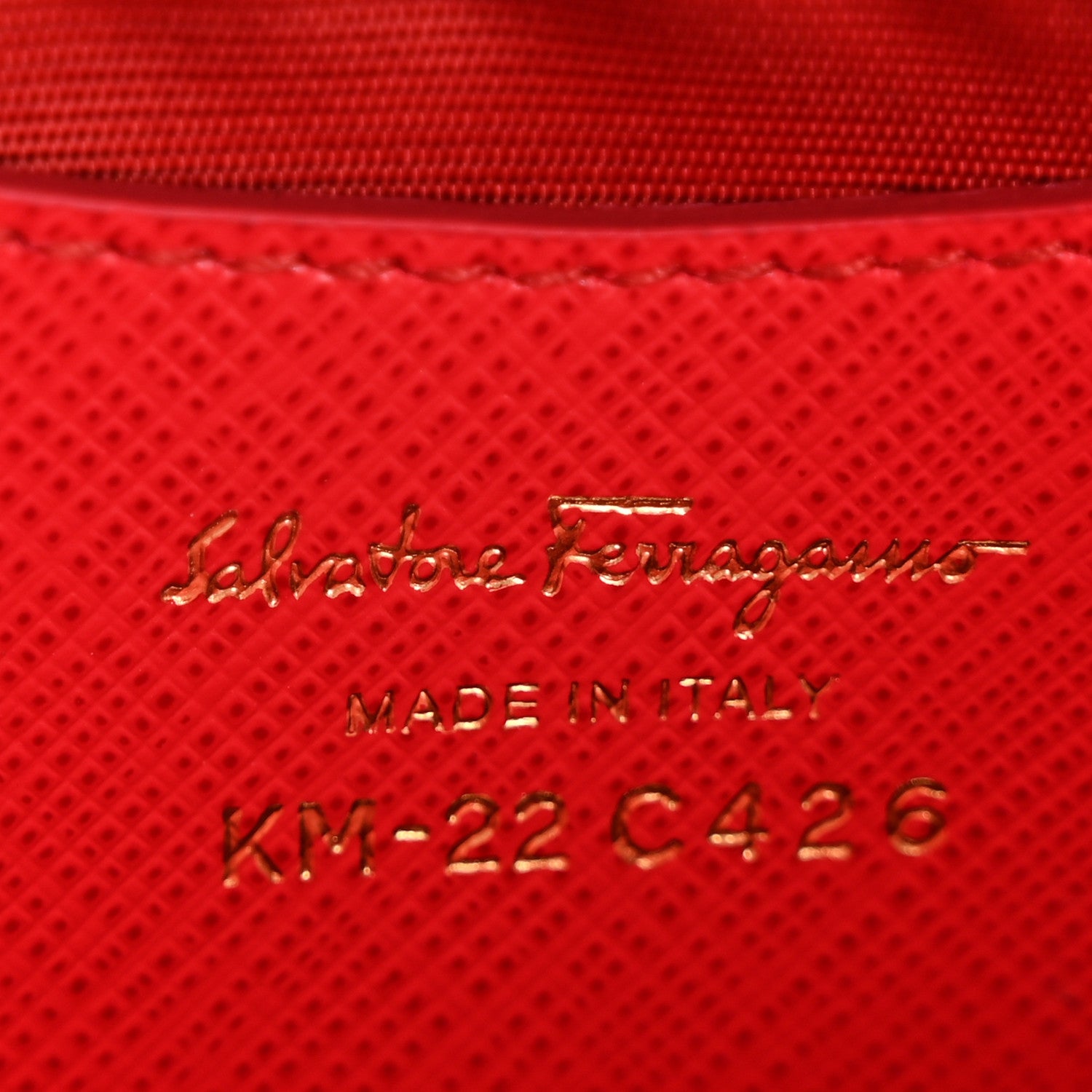 Salvatore Ferragamo Printed Calfskin Vara Bow Wristlet Clutch Red 6 of 9