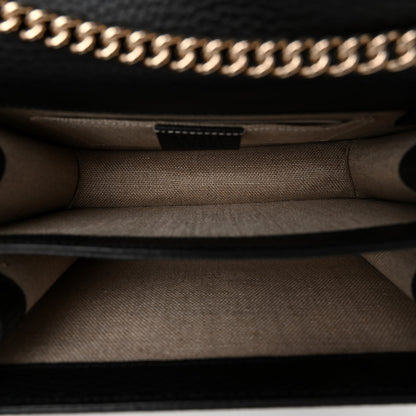 Gucci Dollar Calfskin Small Interlocking G Shoulder Bag Black 5 of 10