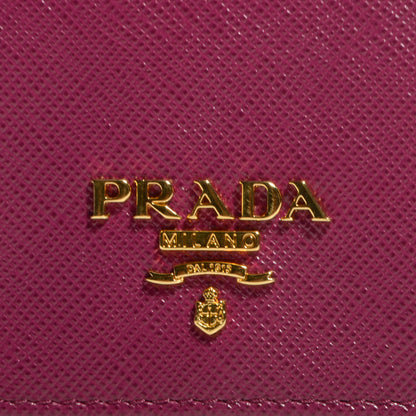 Prada Saffiano Metal Continental Flap Wallet Ametista 8 of 10