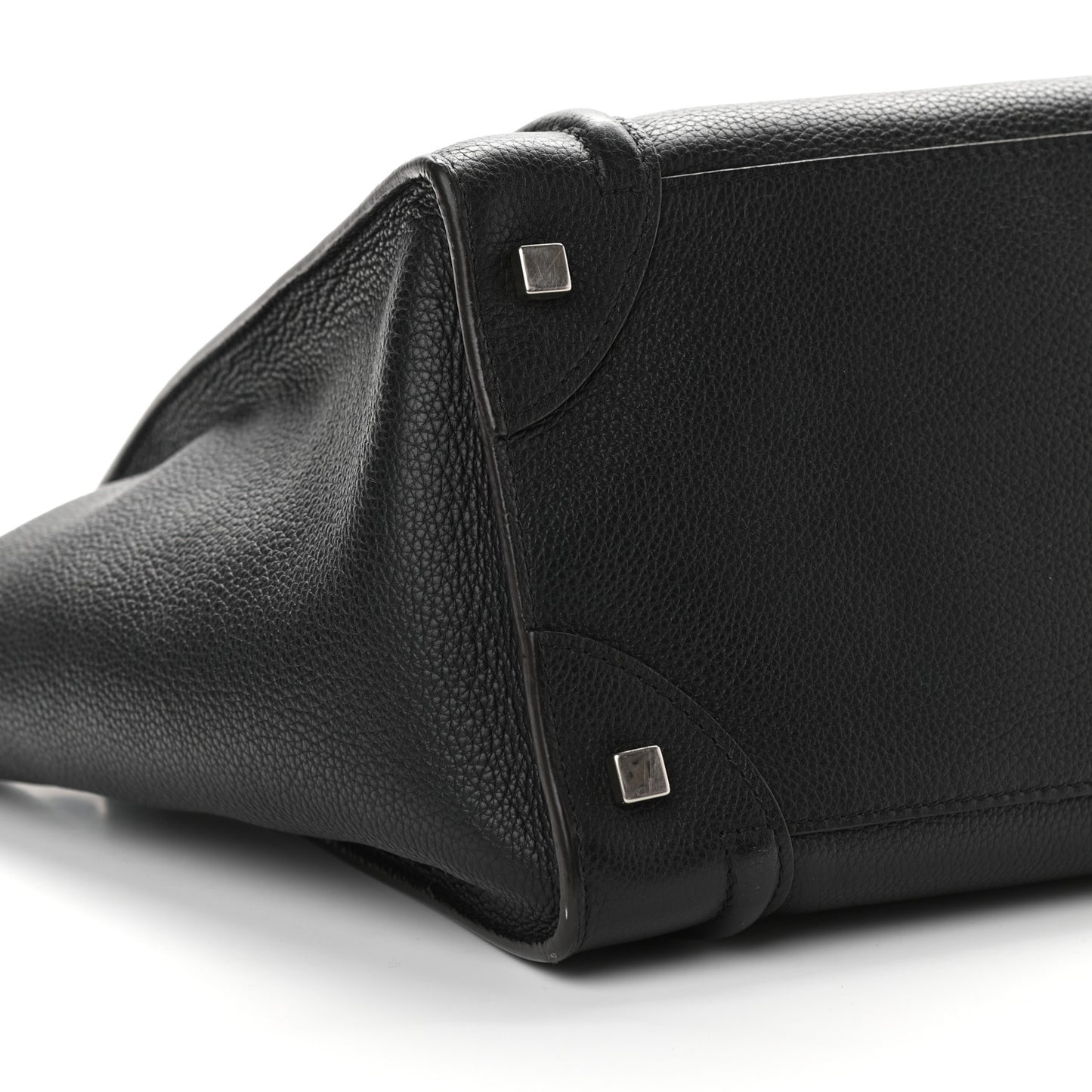 Drummed Calfskin Mini Luggage Black