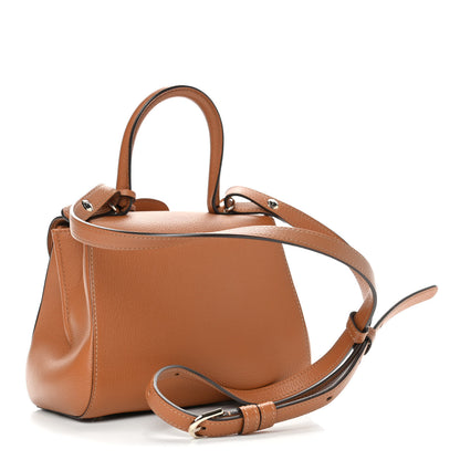 Delvaux Grained Calfskin Mini Brillant Satchel Natural 2 of 5