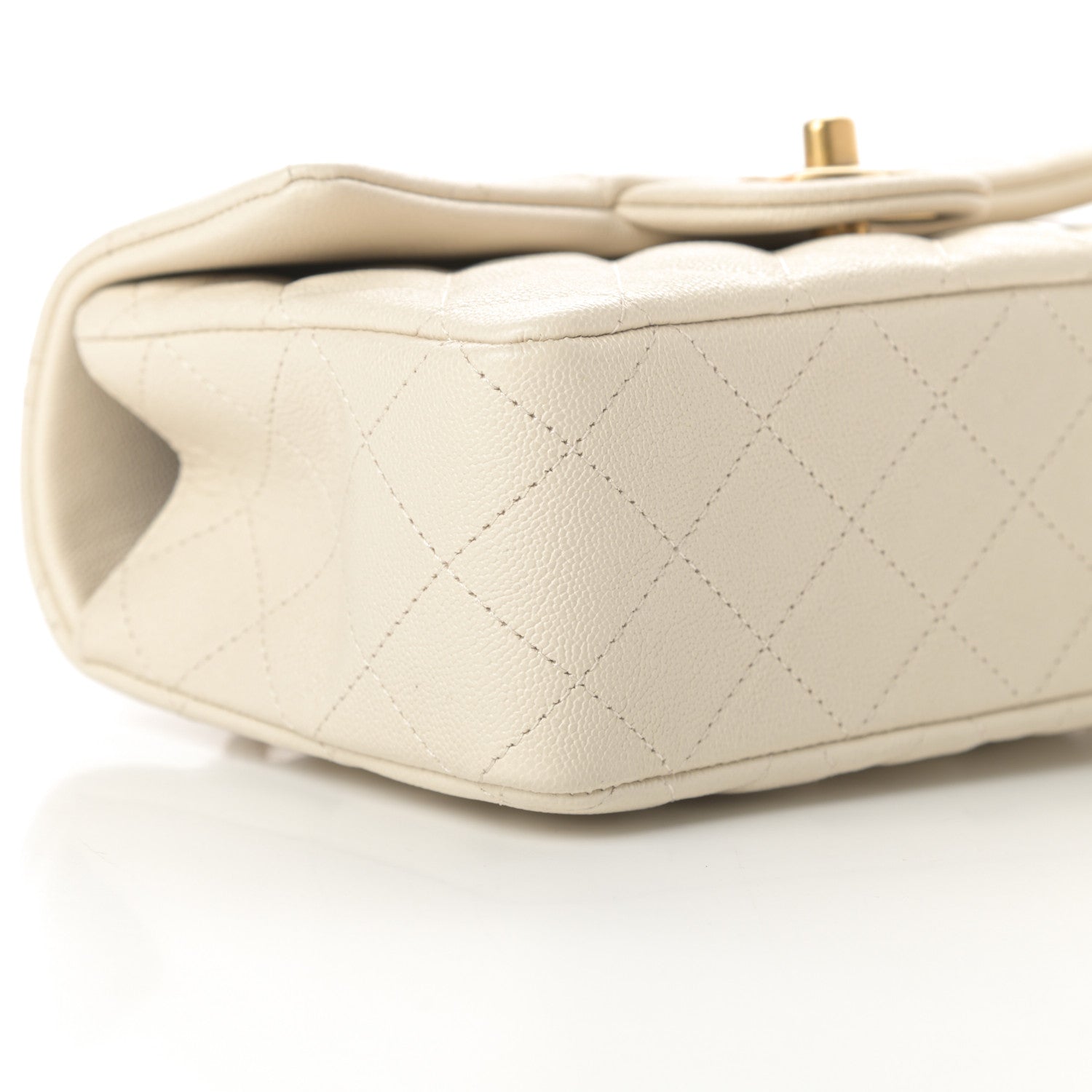 Chanel Caviar Quilted Mini Top Handle Rectangular Flap Beige 9 of 11