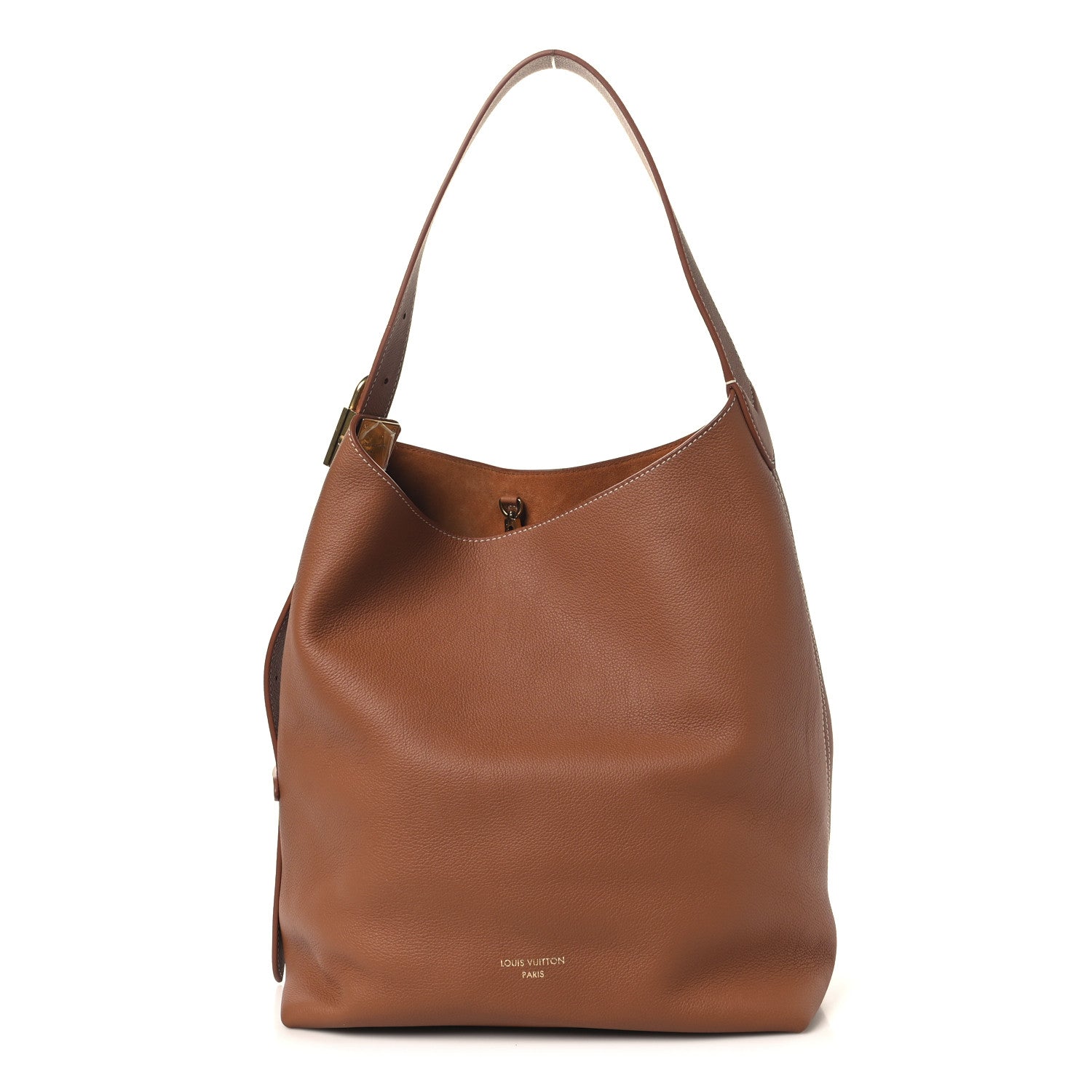 Louis Vuitton Grained Calfskin Low Key Hobo MM Cognac 1 of 13