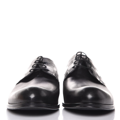 Louis Vuitton Mens Calfskin Damier Lace Up Shoes 6 1/2 Black 3 of 10