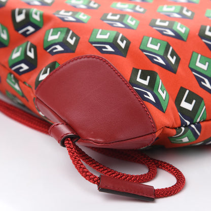 Gucci Cotton GG Wallpaper Neo Vintage Drawstring Backpack Vulcanic Red 8 of 10