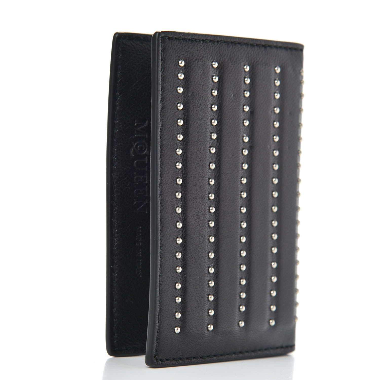 Alexander McQueen Calfskin Studded Skull Card Holder Black 3 of 7