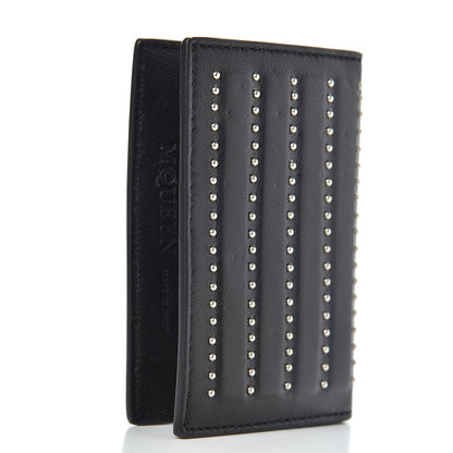 Alexander McQueen Calfskin Studded Skull Card Holder Black 3 of 7