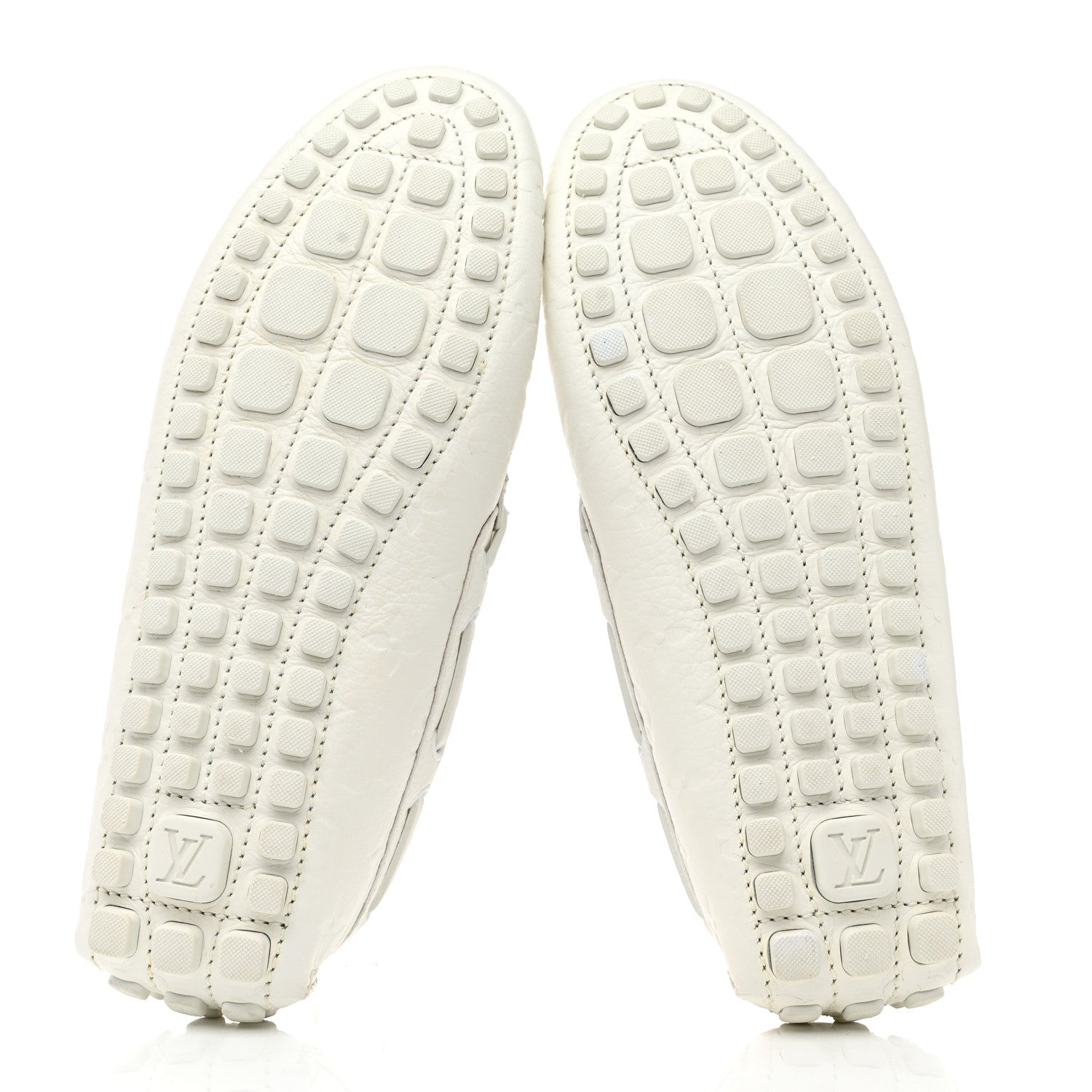 Louis Vuitton Empreinte Mens Arizona Car Shoe Moccasin Loafers 8 White 5 of 8