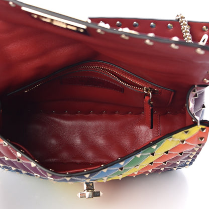 Valentino Garavani Lambskin Medium Rockstud Spike Shoulder Bag Rainbow 5 of 9