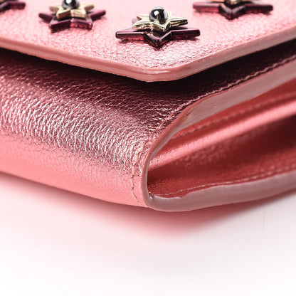 Jimmy Choo Metallic Calfskin Studded Crossbody Bag Pink 9 of 11