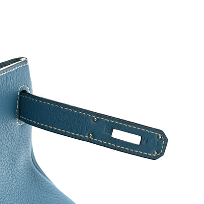 Hermes Taurillon Clemence Kelly Retourne 28 Bleu Jean 7 of 16