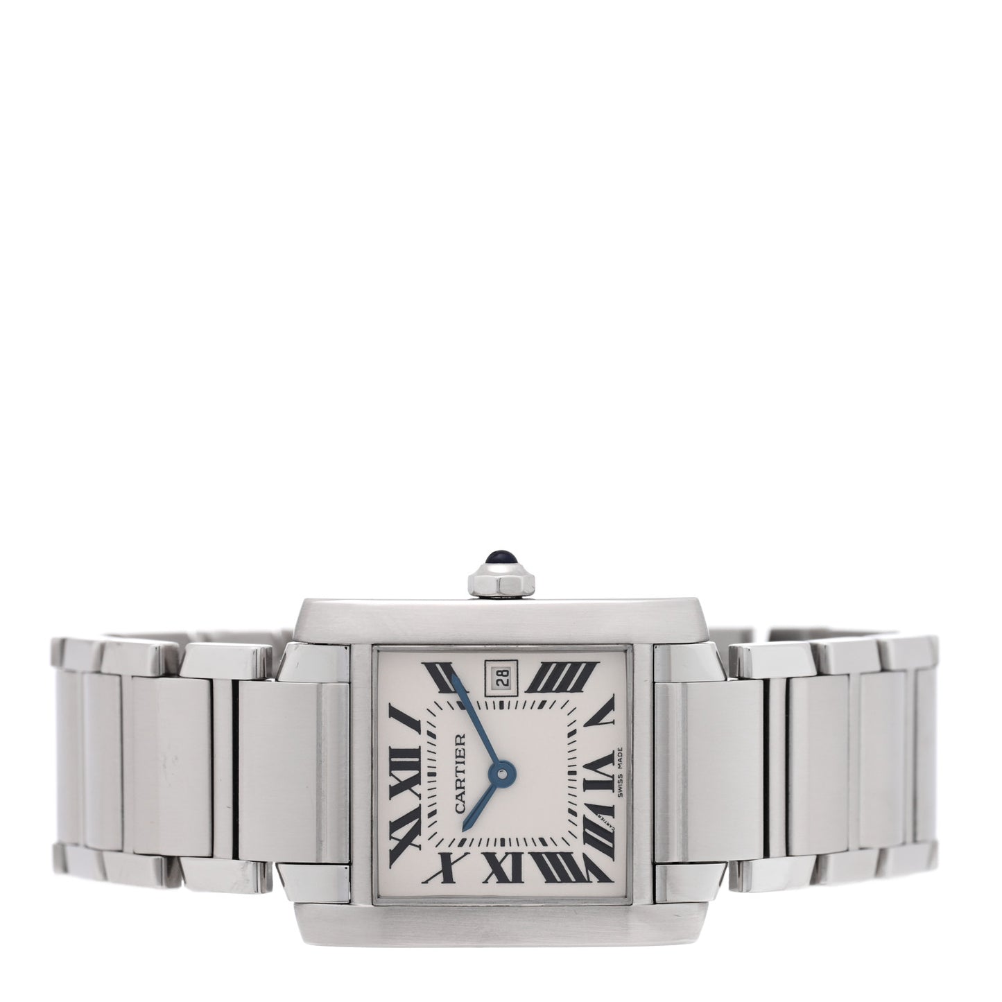 Stainless Steel 25mm Tank Francaise Quartz Watch