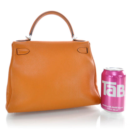 Hermes Clemence Kelly 28 Potiron Orange 3 of 9