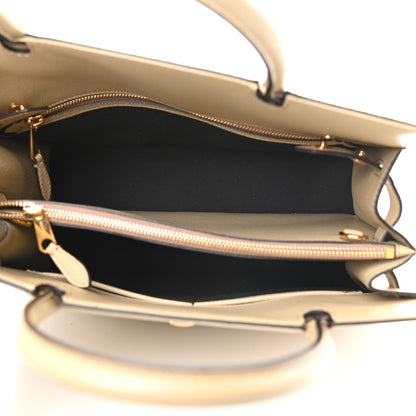 Burberry Grainy Calfskin Small Title Bag Light Beige 5 of 9