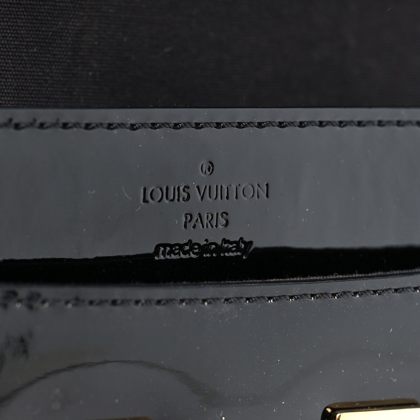 Patent Louise Clutch Black