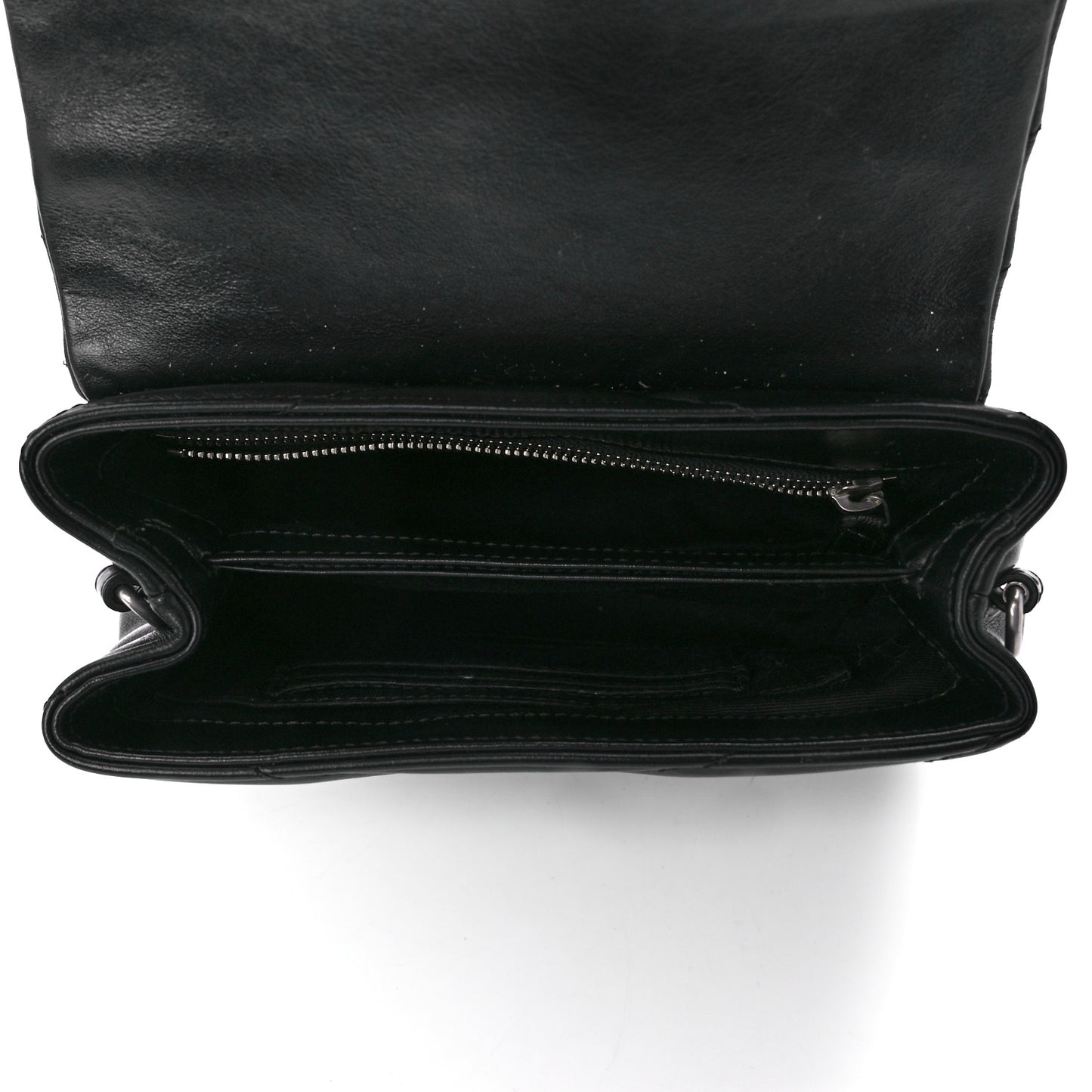 Calfskin Y Quilted Monogram Toy Loulou Crossbody Bag Black